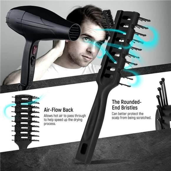 Hair Brush for Men - Professional Styling Comb Set for All Hair Types & Styles - Picture 2 of 6